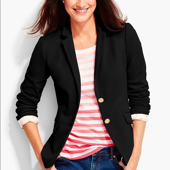 talbots black blazer